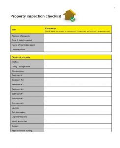 Best Home Inspection Checklist Excel Pdf Word Calypso Tree