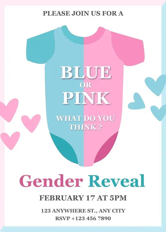 17 Free Printable Gender Reveal Invitations (Template & Example ...