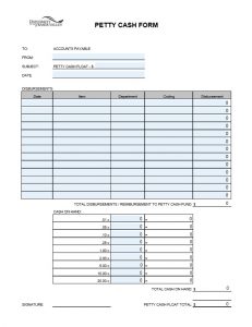 20 Free Petty Cash Log Template & Form [Excel, Word, PDF,] - Calypso Tree