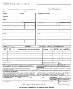 12 Simple Bill Of Lading Form & Template Free - Calypso Tree